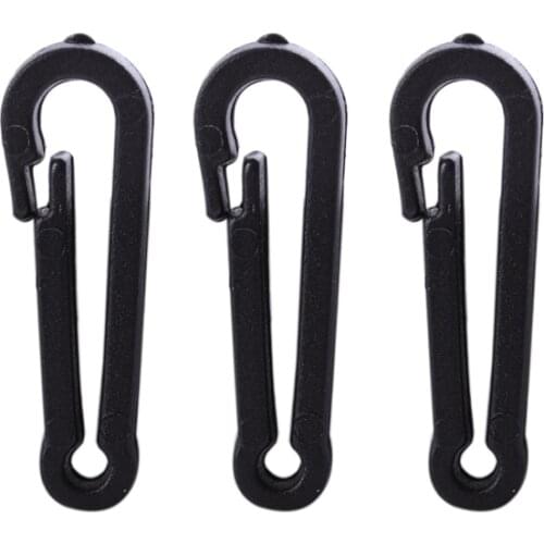 100pcs Plastic Black Lobster Clasps Hooks Key Chain Holding Clasps mask non-slip buckle JewelryMaking Accessories Wholesale