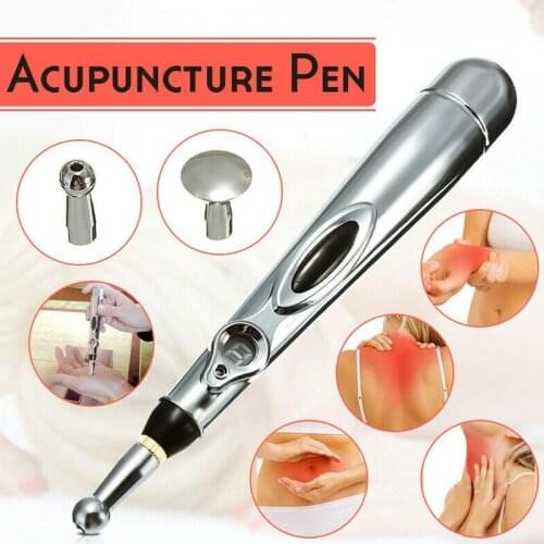 1pcs Acupuncture Point Massage Pen Pain Relief Therapy Electric Meridian Energy Pen Body Head Back Neck Leg Massager