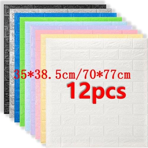 3D Brick Wall Stickers Living Room DIY PE Foam Wallpaper Panels Room Decal Stone Decoration Embossed Wallpapers Poster