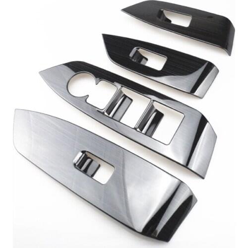 4 pcs.stainless steel Interior doors, windows elevator switch Panel cover cover for Mazda CX5 CX 5 CX-5 2017 2018