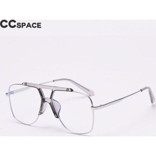 49460 Polygonal Metal Glasses Frame Anti-Blue Light Male and Female Optical Big Frame Fashion Computer Eyeglasses Flat Mirror
