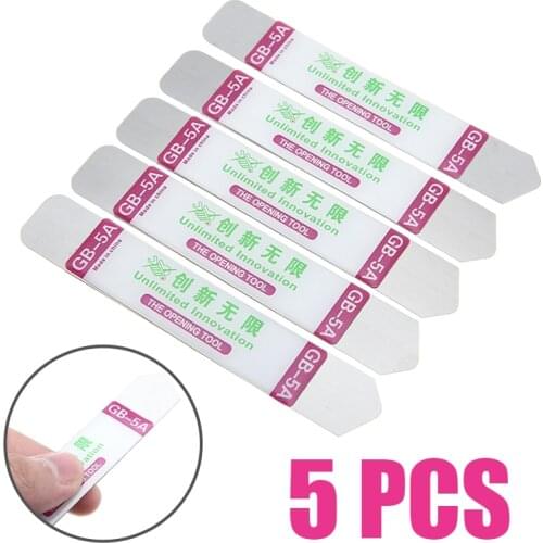 5PCS 12cm Stainless Steel Blade Opening Spudger Pry Tool Metal Blades Bar Open Repair Tool for Mobile Phone Broken Removal Tools