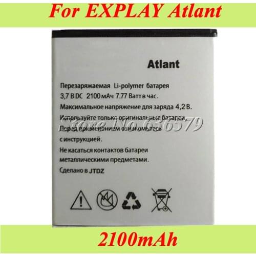 2100mAh For Explay Atlant Battery Accumulator