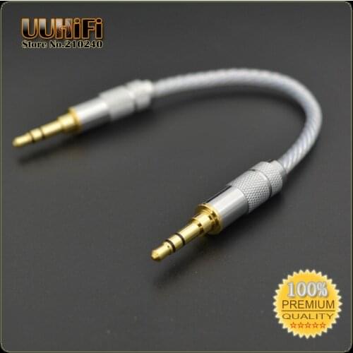 HiFi 3.5mm To 3.5mm 7N OFC Audio Cable For Portable Amplifier to Earphone Adapter Cable