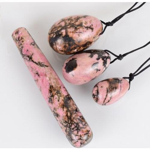 Four In One Powder Crystal Stone Yoni Jade Egg Lady Kegel Fitness Apparatus Vaginal Muscle Tightening Ball Jade Massager Kegel