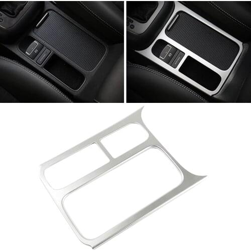 JEAZEA Car Cup Holder Frame Trim Center Console Armrest Storage Cover Car-Styling For VW Tiguan 2009 10 11 12 13 14 15 16 17 18