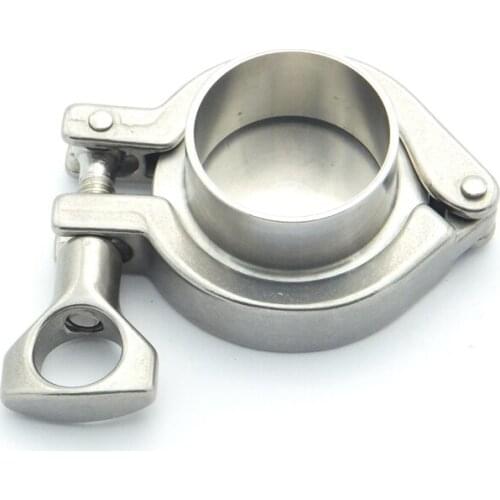 304 Stainless Steel Sanitary Pipe Fitting Set 16mm Pipe OD Sanitary Weld Ferrule + 1/2" Tri Clamp + Silicon Gasket + End Cap