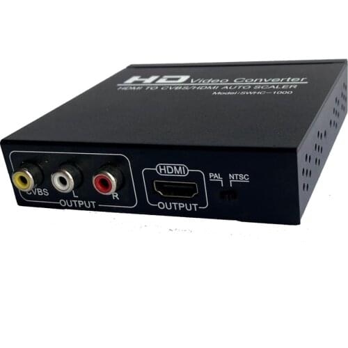 HDMI to RCA HDMI Converter 3RCA CVBS AV Composite Video Audio Adapter With 3.5mm Headphone Support 1080P PAL NTSC
