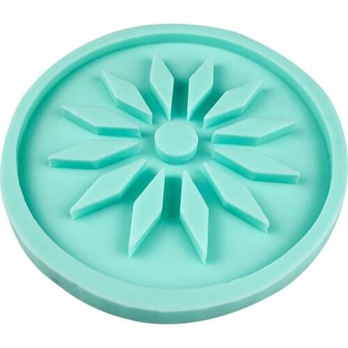Round Sunflower Silicone Mold DIY Bowl Cup Coaster Silicone Mold Cake Chocolates Ice Cubes Baking Tools Desk Decoration