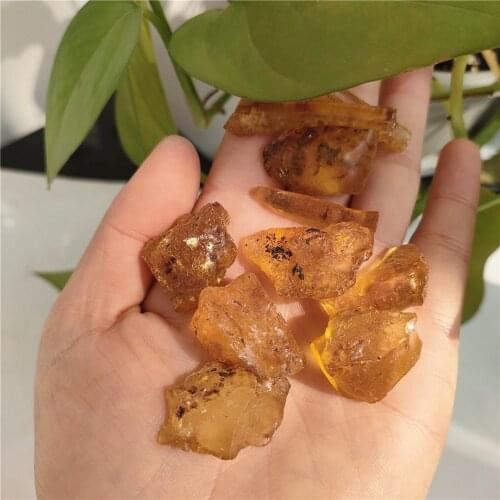 Lots of natural amber stones and crystals raw gemstone small size