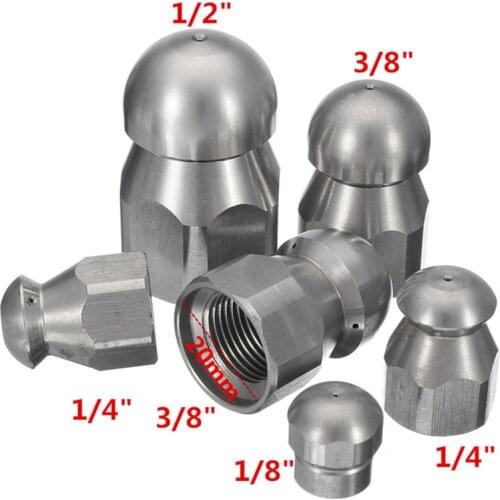 3/8" 1/8" 1/4" 1/2" Pressure Washer Clean Jetter Nozzle For Home Garden Supplies Drain Hose Nozzle Sewer