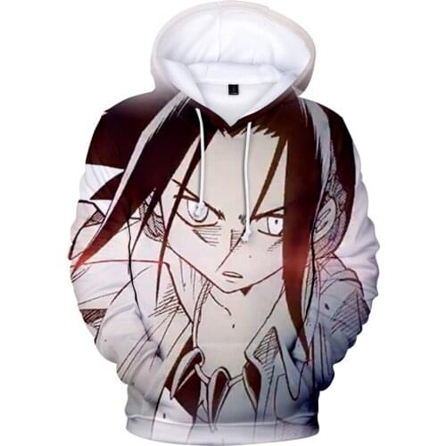 New Shaman King YOU ASAKURA 3D Hoodie HoodiesWiner 3D Hoodies Sportswear Youthful Boys Tops Harajuku Kids Hoodies
