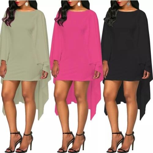 New Women Fashion Dress Summer Autumn Women Clothing False-two Casual Mini Dress