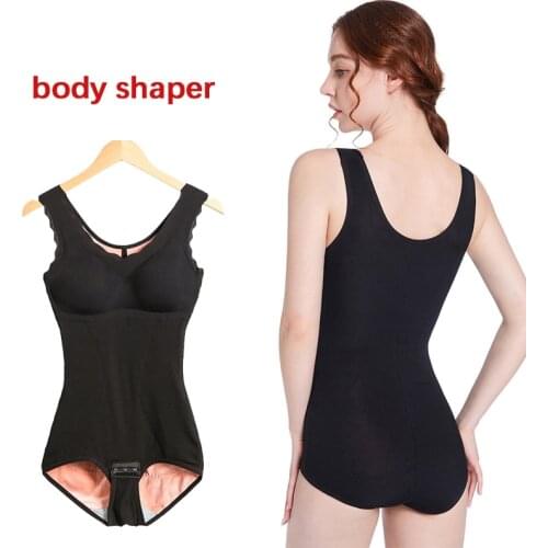Women Sexy Thermal Underwear Bodysuit With Chest Pads Slimming Body Shaper Butt Lifter Shapewear Female Keep Warm Lingerie