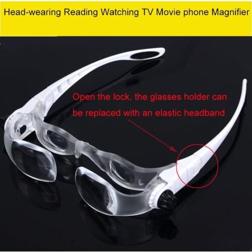 New Upgrade Glass Wearing Magnifier Repair 3D Magnifying Glass Reaing Loupe Calligraphy And Painting Appreciate