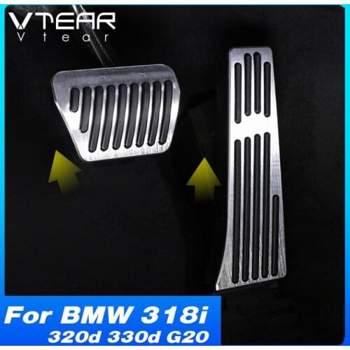 Vtear Car Accelerator Pedal Decoration Brake Frame Cover Trim Interior Accessories Styling Parts For BMW 318i 320d 330d G20 2021