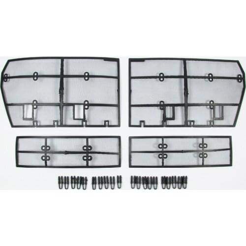 Wtfs Stainless Steel ABS Insect Grille Mesh Grill Inserts Insect Net Insect-Proof Net for Toyota Prado 2018 [QP1145]