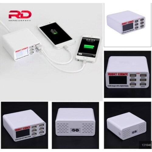 6 Ports USB Charger Multi USB Desktop Charger Charging Station EU US Plug Mobile Phone Charger Adapter For iPhone iPad Samsung