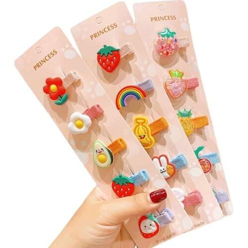 1set New Cute Flower Princess Hairpin Kids Girls Hair Clips Bows Barrette Accessories for Children Hairclip Headdress Hairgrips