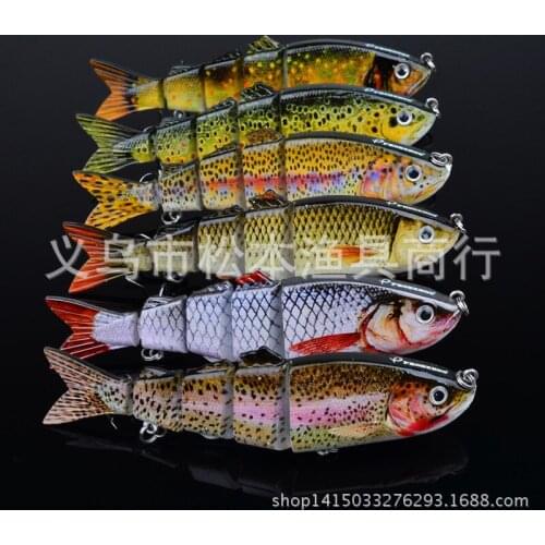 120pcs/lot 4.8" 12.3cm classic lures more fish bait section 0.6OZ 17g plastic bait lures hard bait lures hs6s007 Swimbait