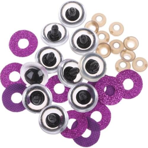16 20 24mm 10pcs Shinning Plastic Doll Eyes Craft Eyes DIY For Plush Bear Stuffed Toys Animal Puppet Dolls