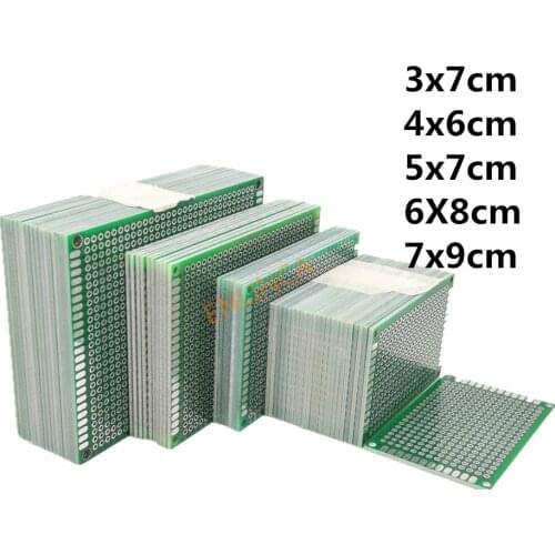 5pcs/lot 3X7 4x6 5x7 6x8 7x9 Double Side Prototype PCB Universal Printed Circuit Board Protoboard For Arduino