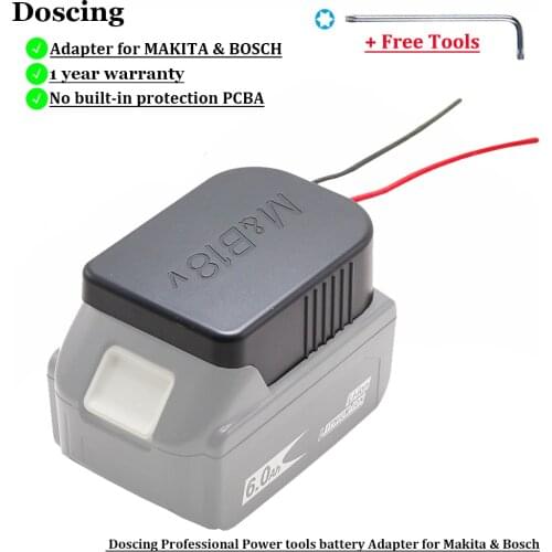 Power Charging Adapter for MAKITA & BOSCH 18V Li-ion Battery Power Mount Connector Adapter for BL1830 BL1840 BL1860 BAT609