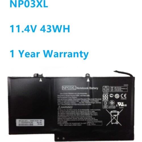 Laptop Battery NP03XL for HP Pavilion X360 13-A010DX TPN-Q146 TPN-Q147 TPN-Q148 HSTNN-LB6L 760944-421 15-U010DX 11.4V 43WH