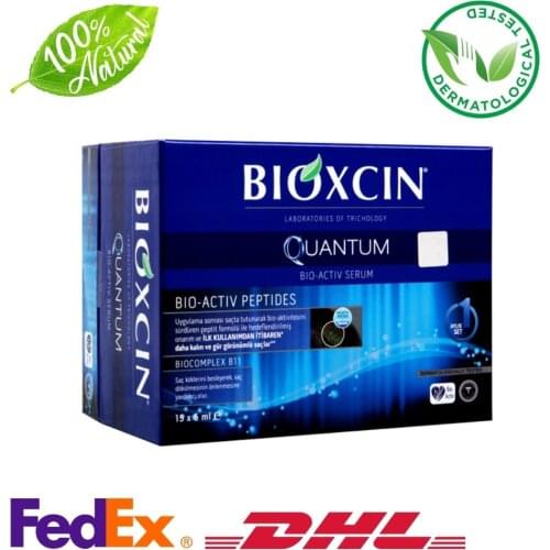 BIOXCIN Bio QUANTUM Serums 15 x 6ml Anti-Hair Loss Treatment Concentrated Ampules, NEW Strong Thick Hair, Express Delivery