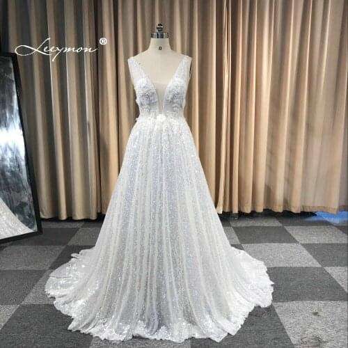 Dlynmoo V-neck Wedding Dresses