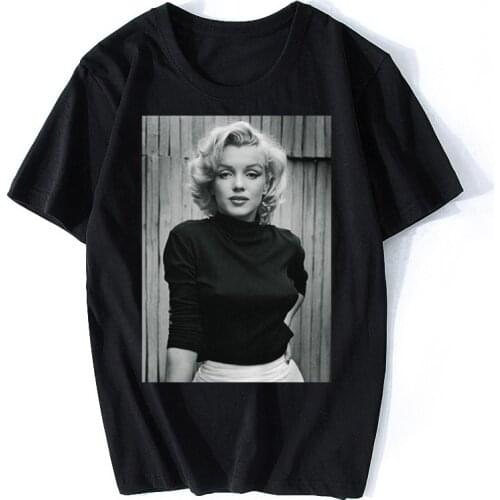 Men o-neck T-Shirt Marilyn Monroe Cinema Actress Old Original Tshirt Adults Casual Tees Summer Cotton Shirt Hip Hop