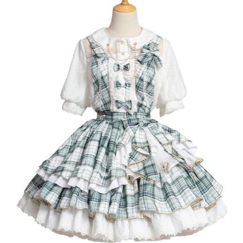 Icy Mucha ~ Sweet Plaid Lolita Skirt Mini Skirt by OCELOT