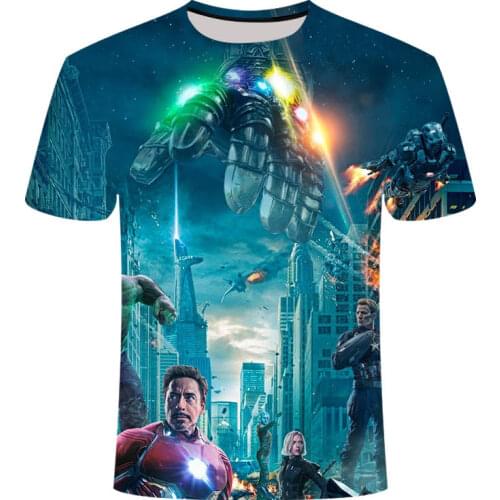 Summer fashion new mens T-shirt human and animal war 3D printing casual trend short-sleeved shirt