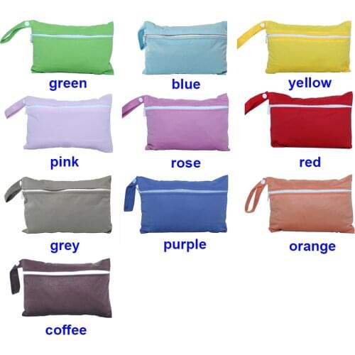 Small Size: 15*22.5CM Wet bags Washable Reusable Cloth diaper Nappies Bags Waterproof Swim Sport Travel Carry bag