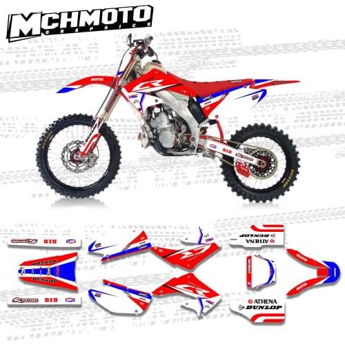 MCHMFG Fairing Sticker for Honda CR125 250 2002-2012 Motocross Graphics Decal Kit for Honda CR250 125 2002-2012 Custo