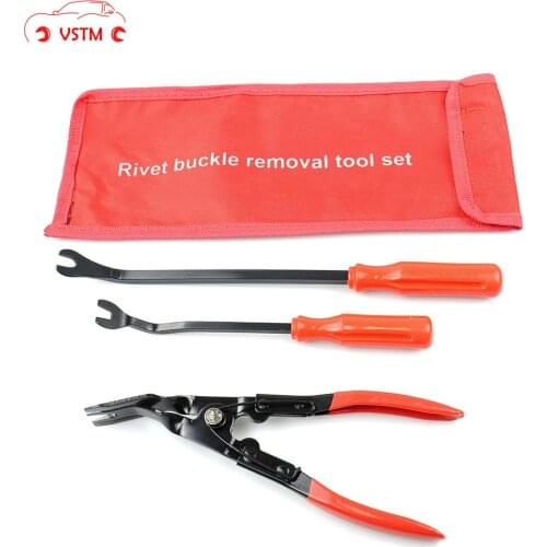 Auto Fastener Car Upholstery Trim Removal Tools Set Door Molding Dash Panel Rivet Buckle Pliers Clips Panel Fender Liner