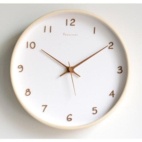 Nordic Light Luxury Mute Living Room Wall Clock Wood Simple Modern Fashion Personality Creativity Horloge Murale Design Moderne