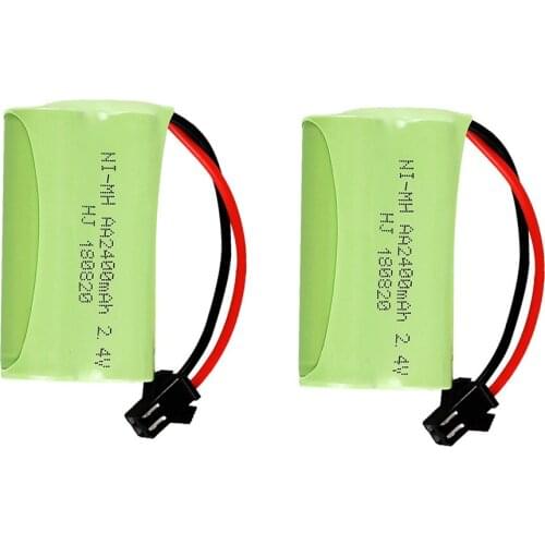 2.4V 2400mah AA ni-mh battery 2.4 V battery for remote control electric toys SM plug freeshipping 2.4V NIMH battery pack