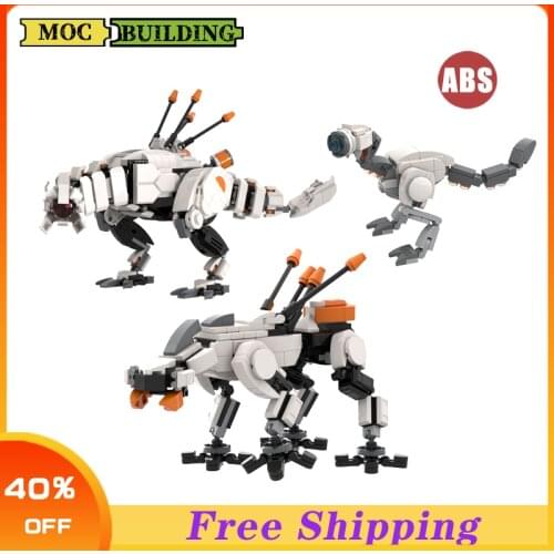 NEW MOC-62755 Mini scale Super Horizon Dawn Thunder Tooth Mechanical Monster movie Series Building Blocks toys for children Gift