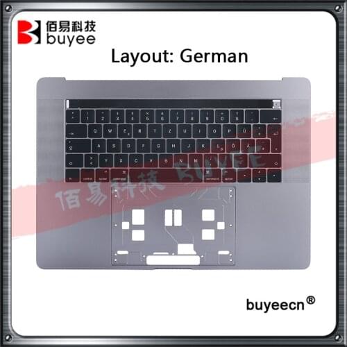 Genuine New A1707 Top Case German Keyboard For MacBook Pro Retina 2016 A1707 Palm Rest German Layout Cover Case Replacement