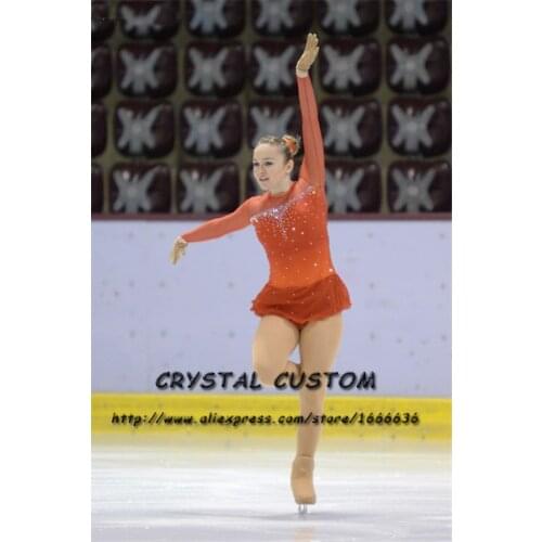 Adult Figure Ice Skating Dresses With Spandex Graceful New Brand Figure Skating Competition Dress DR4102