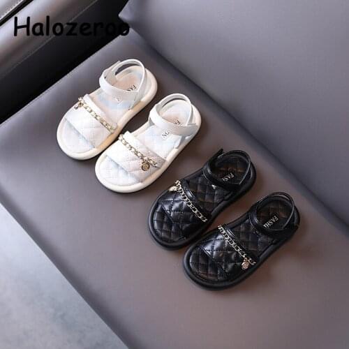 New Summer Kids Beach Sandals Children Brand Shoes Baby Girls Princess Sandals Fashion Black Shoes Rhinestone Dress Sandalias
