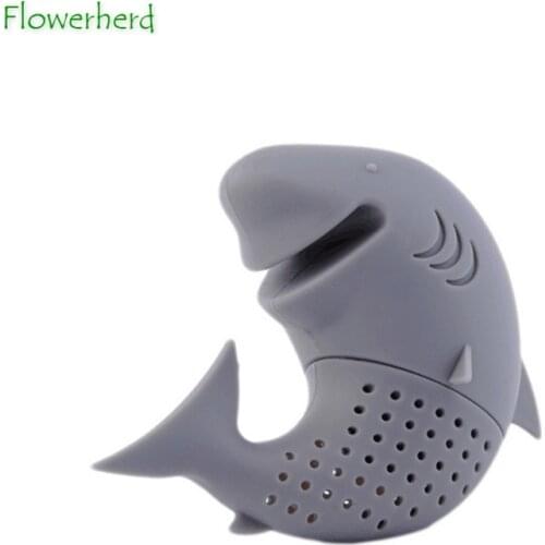 New Shark Tea Strainer Tea Filter Silicone Creative SharkTea Infuser Tea Maker Tea Leak Tea Set Kitchen Accessories
