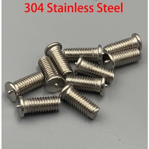 M3 M4 M5 OD 22mm 25mm 30mm 35mm 40mm 45mm 50mm Length 304 Stainless Steel Bolt DIN32501 Threaded Spot Welding Stud Screw