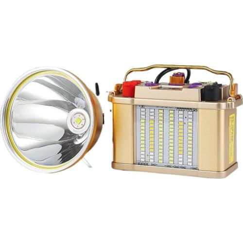 Bright headlight glare inductive charging power 12V lithium battery 48 long-range nuclear yellow head mounted torch 9