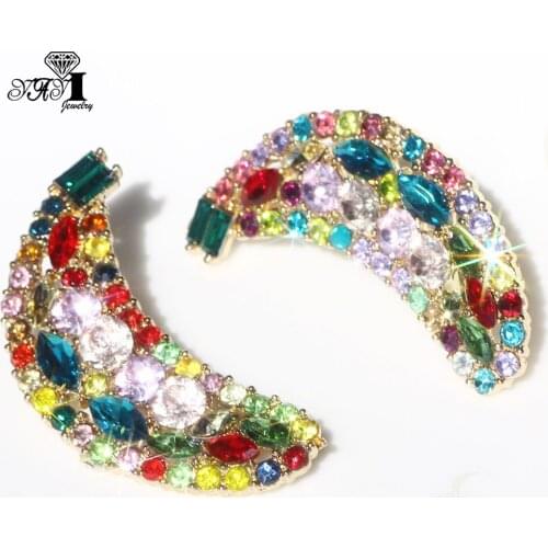 YaYi Jewelry Fashion Multi Glass Rhinestone Dangle Crystal Earring Girls Lady Womens long Ear Studs Hoop Gem Earrings Gift