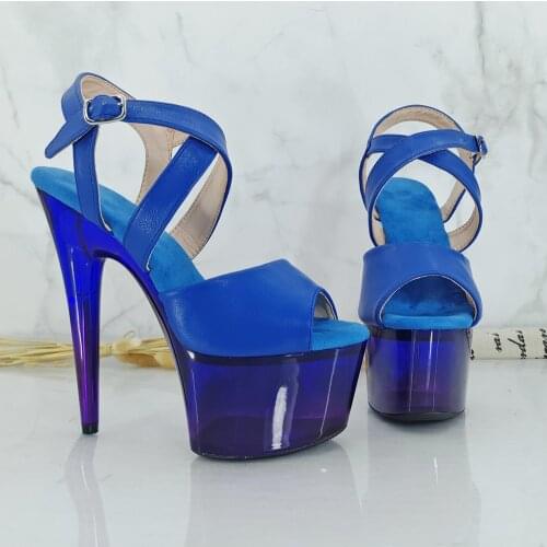 Leecabe Womens Platform Sandals Pole Dancing Shoes 7 Inch High Heels Shoes Nightclub Dance Shoes