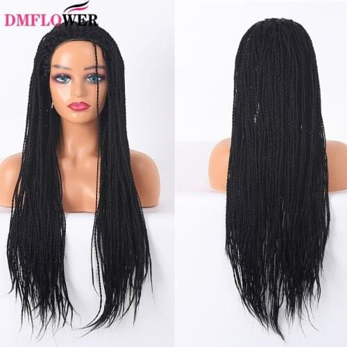 Ladies wigs, African dirty braids, lace wig half-hand hook headgear, three-strand small discerning new product wig headgear