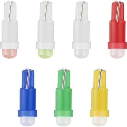 10PCS Car Light T5 COB 1LED DC 12V Instrument Panel Lights Lamp Car Interior LED Ceramic Dashboard Bulb