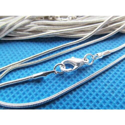 24 Inch Free Shipping 50pcs Hot Sale Luxury Unsex 1.20mm Silver Plated Snake Chain,Jewelry Necklaces,Snake Chain Necklace